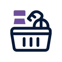groceries dual tone icon. Sleek and modern icon for websites and mobile apps. vector