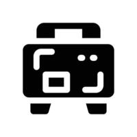 suitcase glyph icon. Strong and solid icon for websites and mobile apps. vector