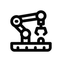 robot arm line icon. Clean and minimalist icon for websites and mobile apps. vector