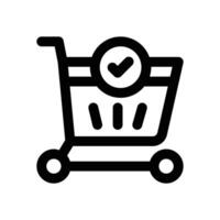 check out line icon. Clean and minimalist icon for websites and mobile apps. vector
