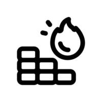 firewall line icon. Clean and minimalist icon for websites and mobile apps. vector