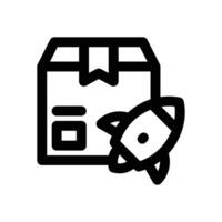fast shipping line icon. Clean and minimalist icon for websites and mobile apps. vector