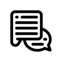 speech bubble line icon. Clean and minimalist icon for websites and mobile apps. vector