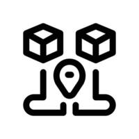product tracking line icon. Clean and minimalist icon for websites and mobile apps. vector