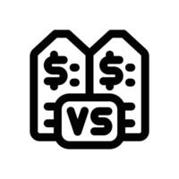 price comparison line icon. Clean and minimalist icon for websites and mobile apps. vector