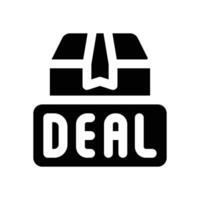 deal glyph icon. Strong and solid icon for websites and mobile apps. vector