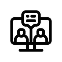 telepresence line icon. Clean and minimalist icon for websites and mobile apps. vector