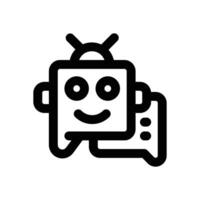 chatbot line icon. Clean and minimalist icon for websites and mobile apps. vector
