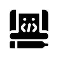 blueprint glyph icon. Strong and solid icon for websites and mobile apps. vector