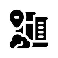 address glyph icon. Strong and solid icon for websites and mobile apps. vector