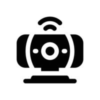 webcam glyph icon. Strong and solid icon for websites and mobile apps. vector