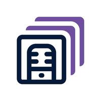 library dual tone icon. Sleek and modern icon for websites and mobile apps. vector