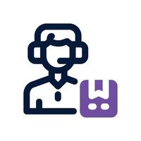 operator dual tone icon. Sleek and modern icon for websites and mobile apps. vector