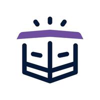 box dual tone icon. Sleek and modern icon for websites and mobile apps. vector
