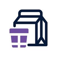 take away duotone icon. Sleek and modern icon for websites and mobile apps. vector