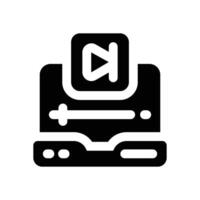 next glyph icon. Strong and solid icon for websites and mobile apps. vector