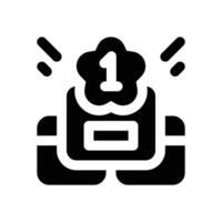 priority glyph icon. Strong and solid icon for websites and mobile apps. vector