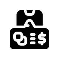 shopping glyph icon. Strong and solid icon for websites and mobile apps. vector