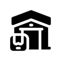 delivery warehouse glyph icon. Strong and solid icon for websites and mobile apps. vector