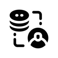 server admin glyph icon. Strong and solid icon for websites, mobile interfaces, presentations, and visual branding. High quality and easy to edit. vector