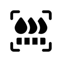 drop glyph icon. Strong and solid icon for websites and mobile apps. vector