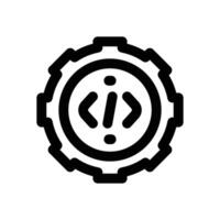 programming service line icon. Clean and minimalist icon for websites and mobile apps. vector