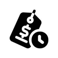 countdown glyph icon. Strong and solid icon for websites and mobile apps. vector
