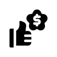 best price glyph icon. Strong and solid icon for websites and mobile apps. vector