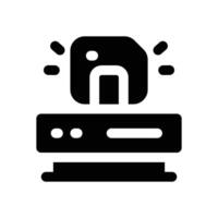 server save glyph icon. Strong and solid icon for websites, mobile interfaces, presentations, and visual branding. High quality and easy to edit. vector