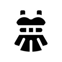 dress glyph icon. Strong and solid icon for websites and mobile apps. vector