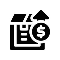 high price glyph icon. Strong and solid icon for websites and mobile apps. vector