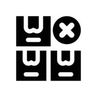 out of stock glyph icon. Strong and solid icon for websites and mobile apps. vector