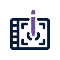 tablet dual tone icon. Sleek and modern icon for websites and mobile apps. vector