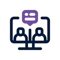 telepresence duotone icon. Sleek and modern icon for websites and mobile apps. vector