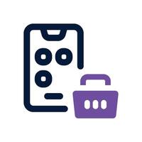 smart retail dual tone icon. Sleek and modern icon for websites and mobile apps. vector