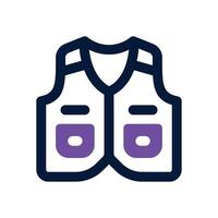 vest dual tone icon. Sleek and modern icon for websites and mobile apps. vector
