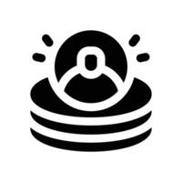 profile database glyph icon. Strong and solid icon for websites and mobile apps. vector