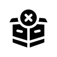cancel glyph icon. Strong and solid icon for websites and mobile apps. vector