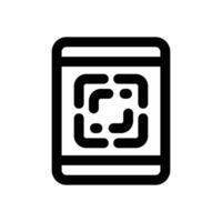 qr code line icon. Clean and minimalist icon for websites, mobile apps, presentations, and logos. Fully scalable and customizable for any project. vector