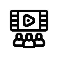 bioskop line icon. Clean and minimalist icon for websites and mobile apps. vector