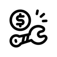 repair price line icon. Clean and minimalist icon for websites and mobile apps. vector