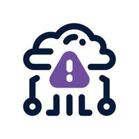 warning duotone icon. Sleek and modern icon for websites and mobile apps. vector