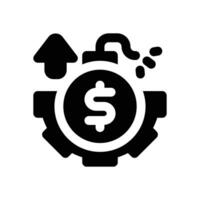 leverage glyph icon. Strong and solid icon for websites and mobile apps. vector