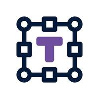 font dual tone icon. Sleek and modern icon for websites and mobile apps. vector