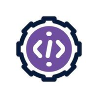 programming service dual tone icon. Sleek and modern icon for websites and mobile apps. vector