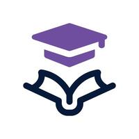 education duotone icon. Sleek and modern icon for websites and mobile apps. vector