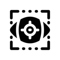 eye scan glyph icon. Strong and solid icon for websites, mobile interfaces, presentations, and visual branding. High quality and easy to edit. vector