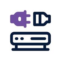 server disconnect duotone icon. Sleek and modern icon for websites and mobile apps. vector