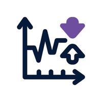 volatility dual tone icon. Sleek and modern icon for websites and mobile apps. vector