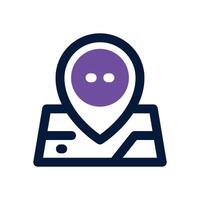maps dual tone icon. Sleek and modern icon for websites and mobile apps. vector